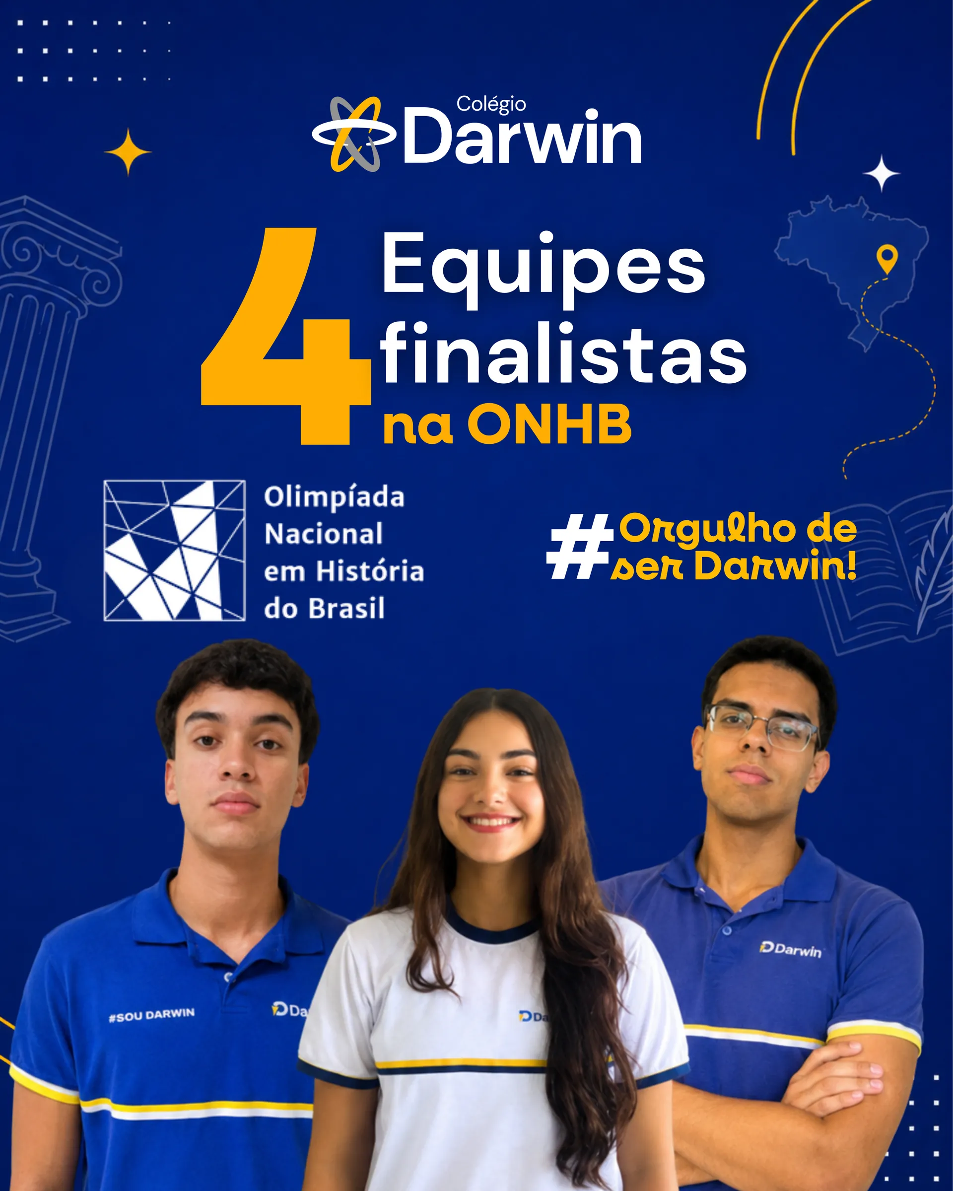 4 equipes finalistas na Olimpíada Nacional em História do Brasil (ONHB)